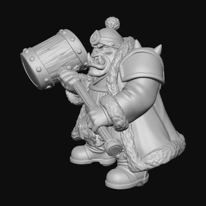 3D model for Ogre Warlord with the Star Hammer