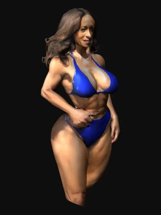 3D model for Kamala Harris muscular bikini