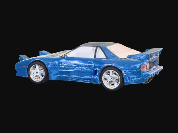 3D model for A blue small 1990's wedge shaped sports car from Japan