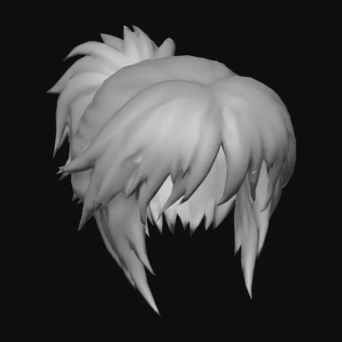 3D model for Layered Hair Bun
