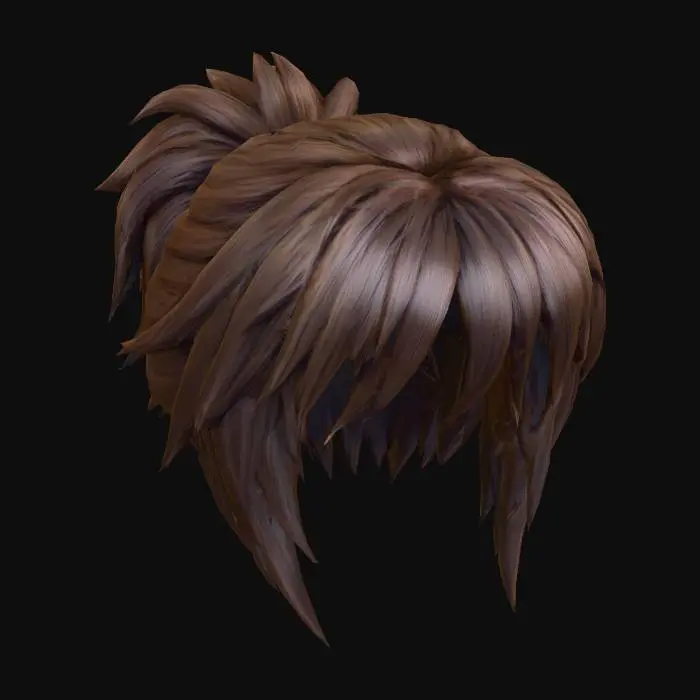 3D model for Layered Hair Bun