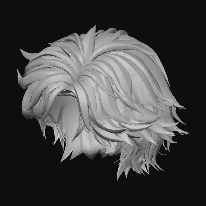 3D model for Wavy Locks
