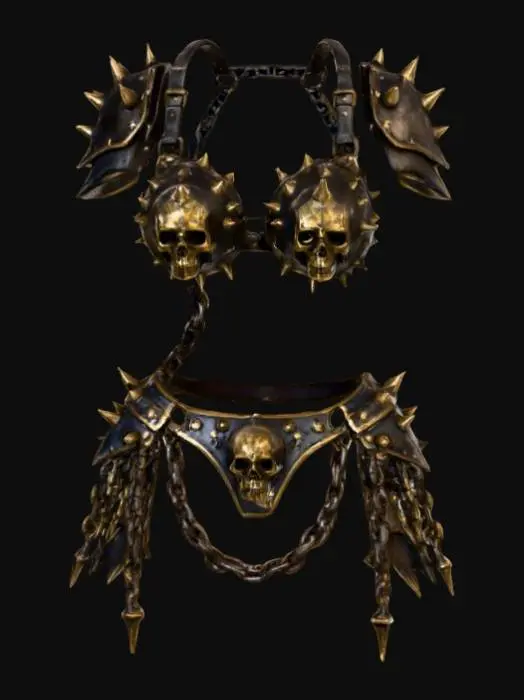 3D model for Skull Spike Armor, #villain#