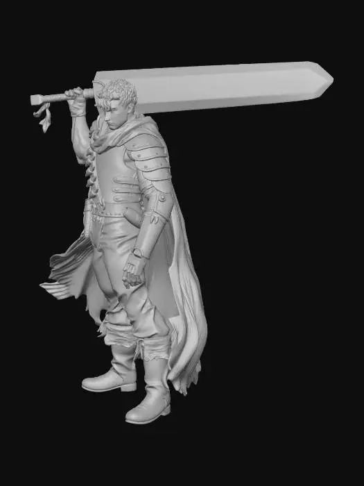 3D model for Warrior in Black Armor
