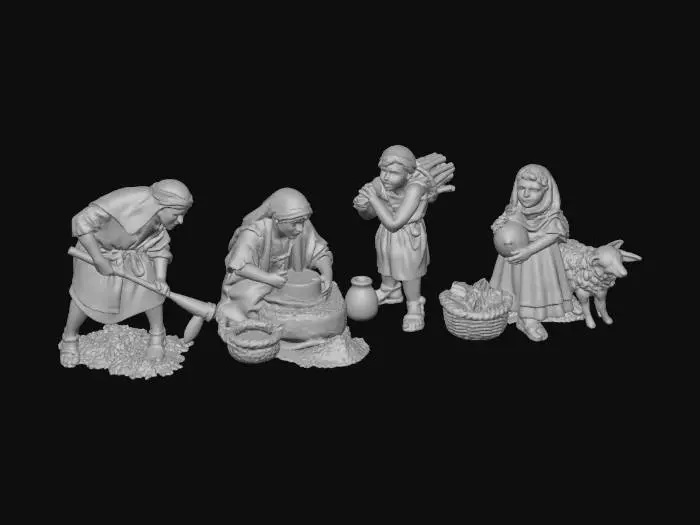 3D model for Pastoral Family Scene
