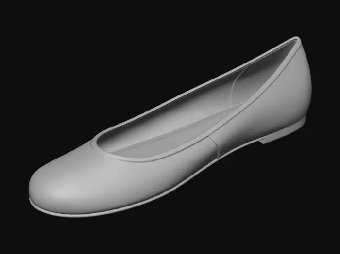 3D model for Red Patent Ballet Flat