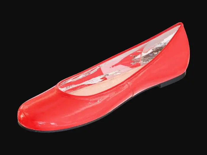 3D model for Red Patent Ballet Flat