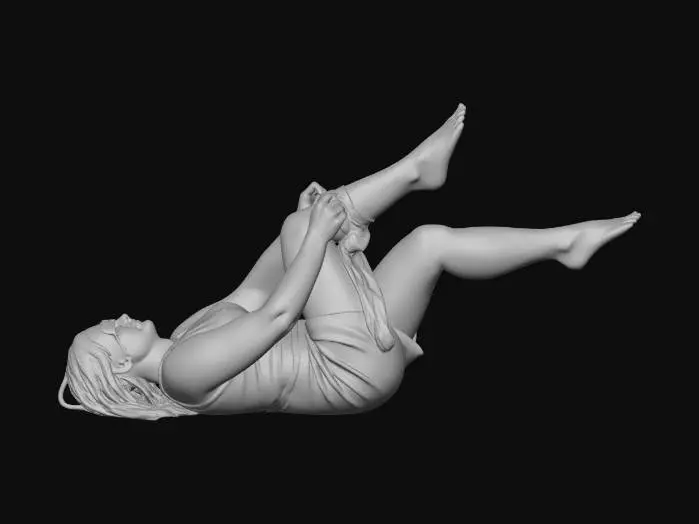 3D model for Leg Raise Pose with Scarf