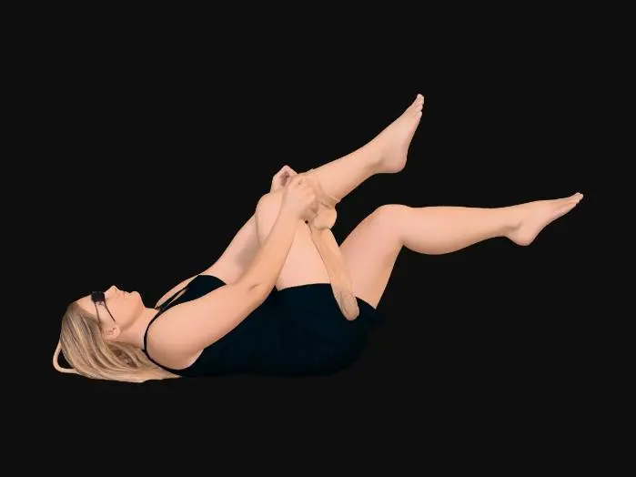 3D model for Leg Raise Pose with Scarf