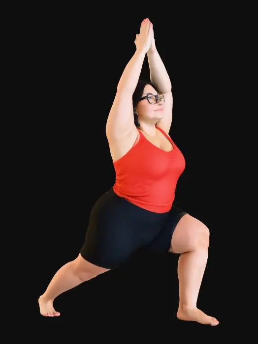 3D model for Yoga Warrior Pose