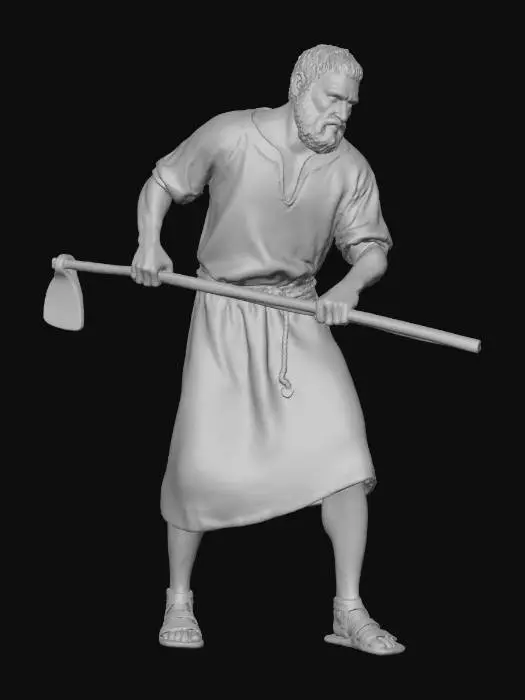 3D model for Ancient Farmer in Action