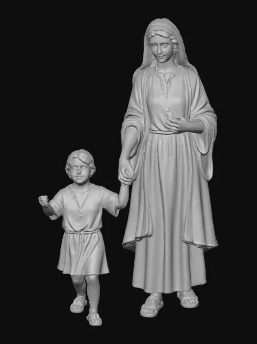 3D model for Madonna and Child Statue