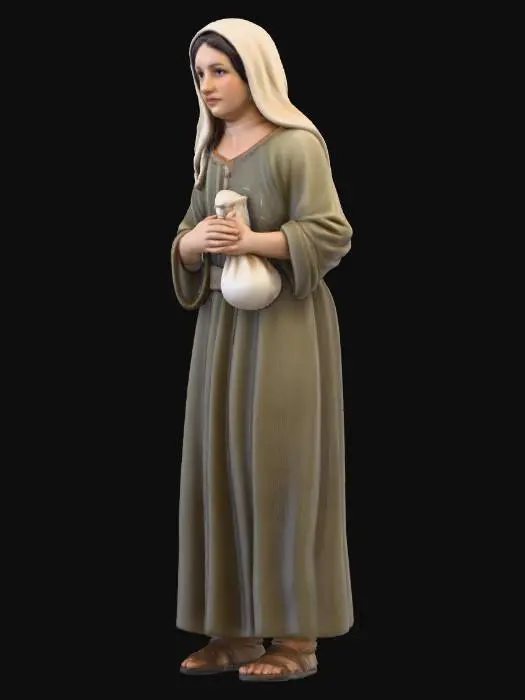 3D model for Peasant Holding Bag