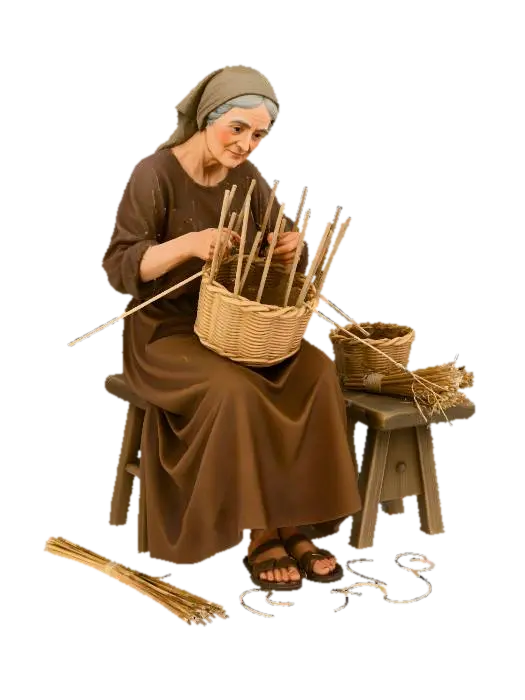 Basket Weaver 3D model, vytvořený pomocí AI