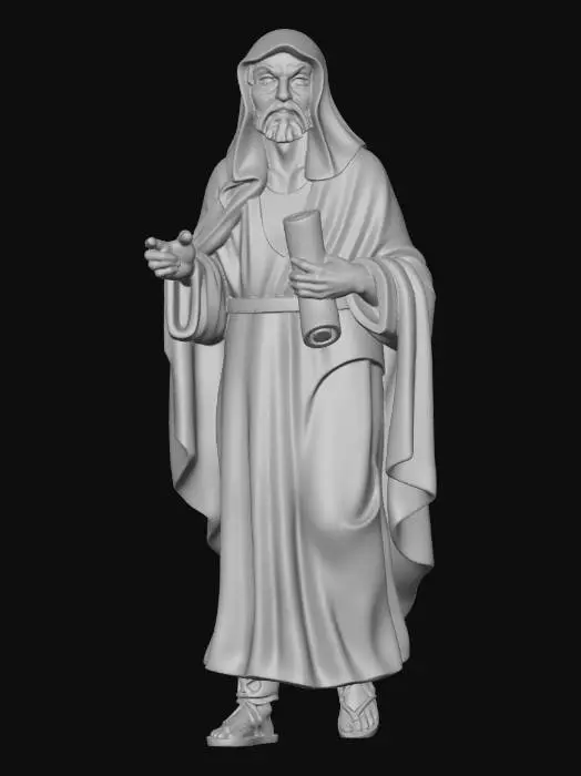 3D model for Elderly Sage in Robes