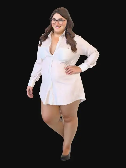 3D model for Woman in White Shirt