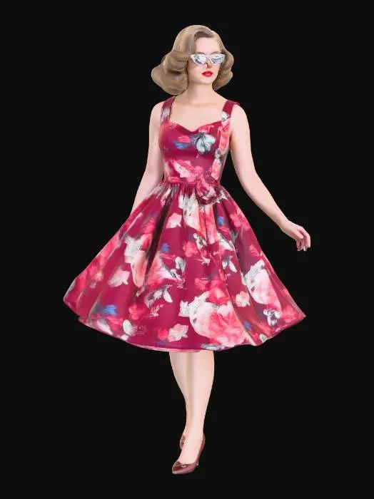 3D model for Mid-Century Floral Glamour