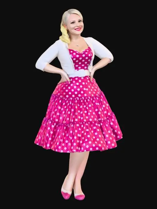 3D model for Pink Polka Dot Pinup