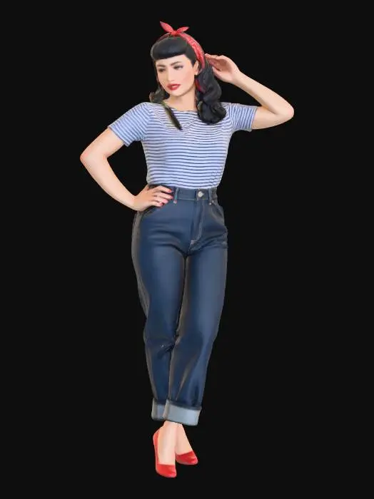 3D model for Rockabilly Pin-Up
