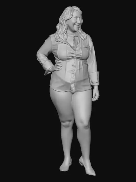 3D model for Confident in White