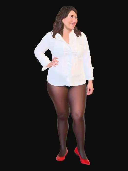 3D model for Confident in White