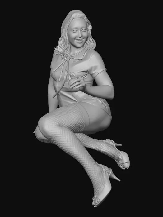 3D model for Playful Nurse Costume Pose