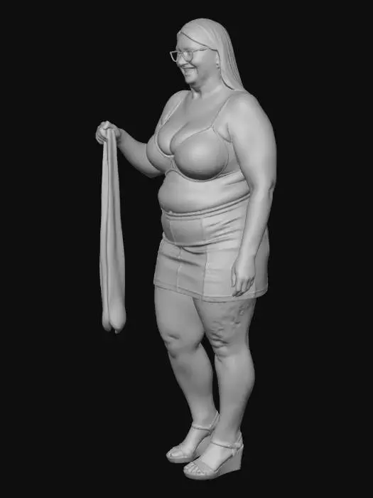 3D model for Red Lace Confidence Portrait