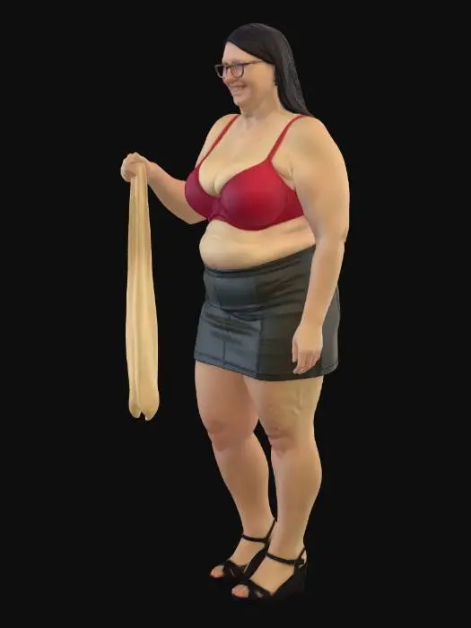 3D model for Red Lace Confidence Portrait