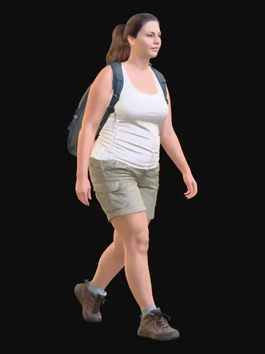 3D model for Hiker with Backpack
