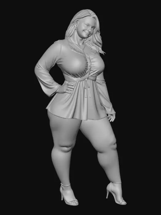 3D model for lady in red