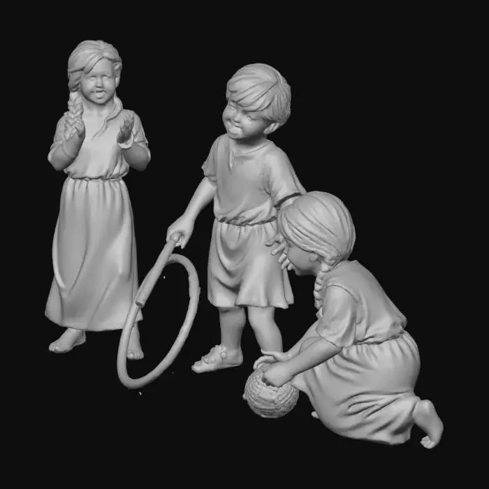 3D model for Playing Children Figurines