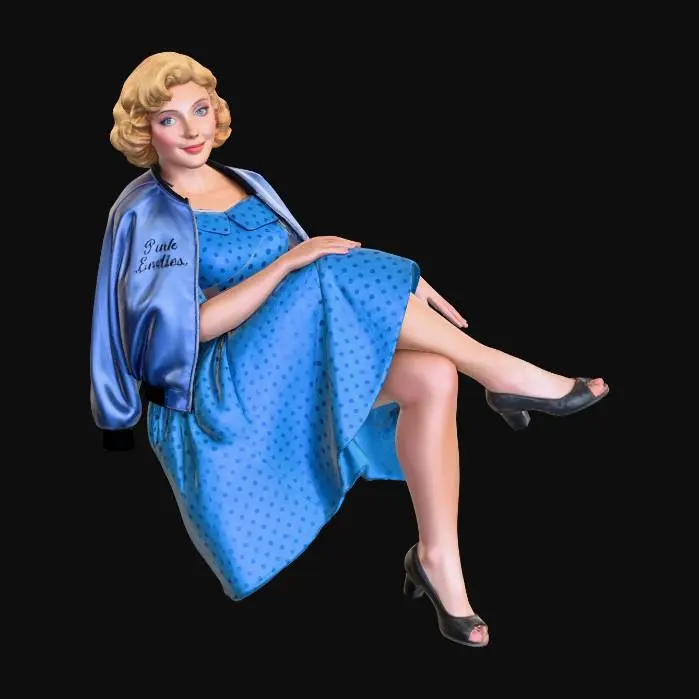 3D model for Blue Polka Dot Sophistication