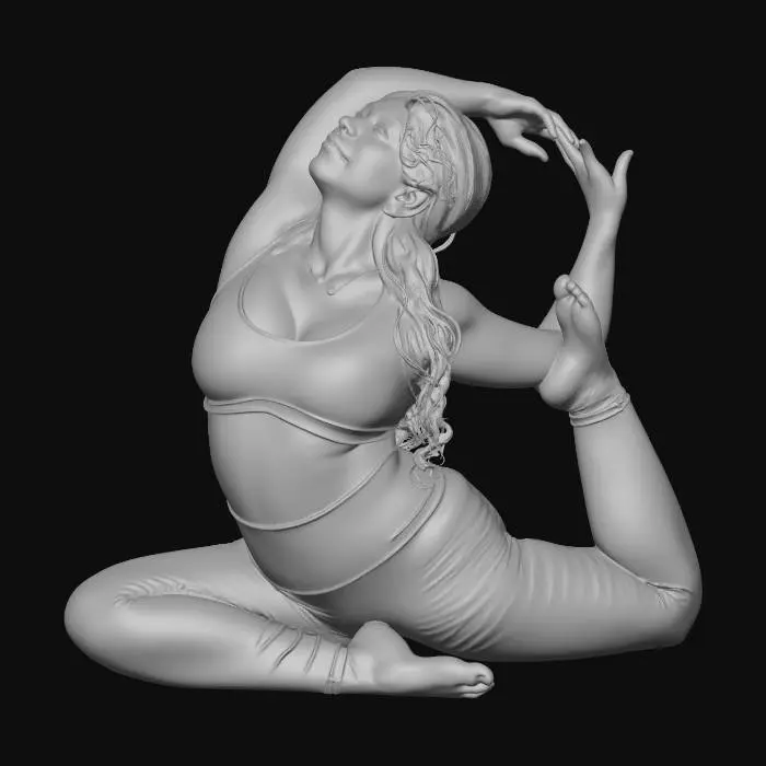 3D model for Natarajasana