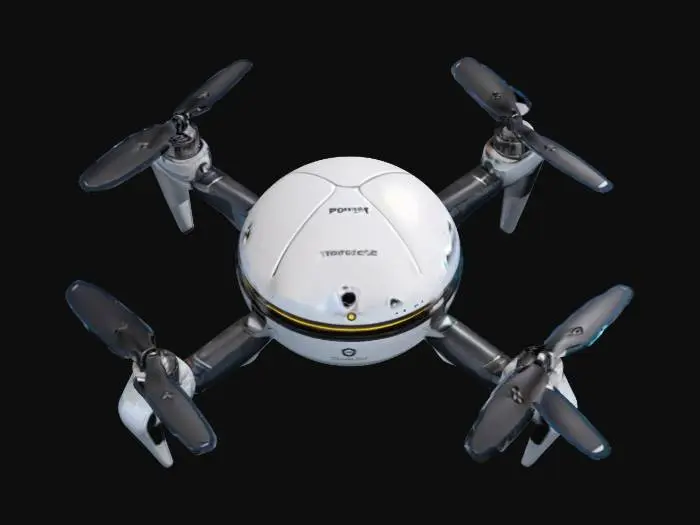 3D model for Design a floating security robot that guards neighborhoods at night