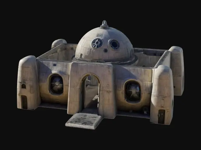 3D model for Luke Skywalkers house from Star Wars