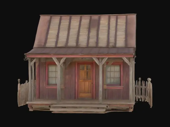 3D model for old west home, 1800's