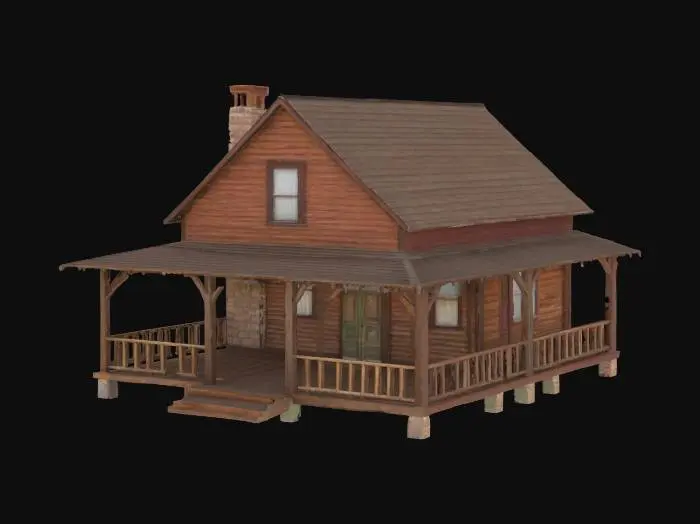 3D model for old west home, 1800's
