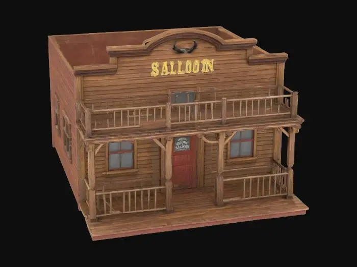 3D model for #AroundTheWorld#, Old west Saloon