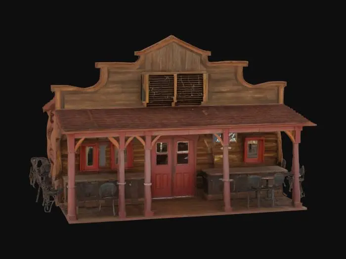 3D model for #AroundTheWorld#, Old west Saloon