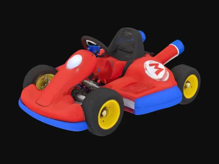 3D model for Mario's go-cart