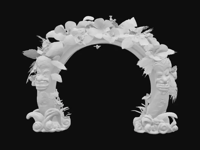 3D model for #arch#, Hawaii themed archway