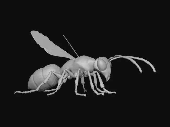 3D model for Pixar style wasp, #villain#