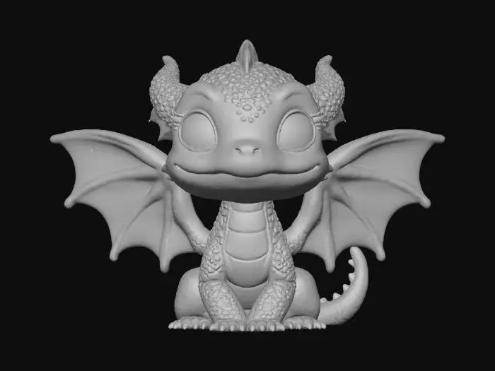 3D model for Cute flying dragon