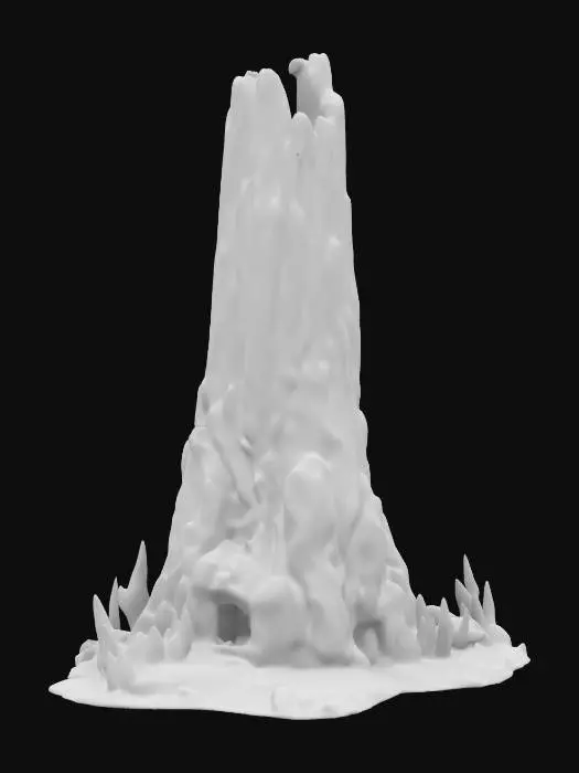 3D model for Devils tower in Wyoming, realistic, 3d asset