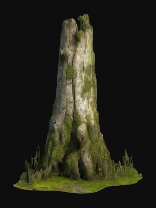 3D model for Devils tower in Wyoming, realistic, 3d asset