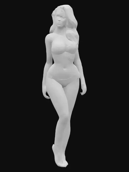 3D model for realistic model of a California calendar girl model