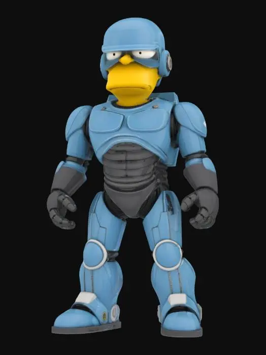3D model for Homer Simpson as Robocop