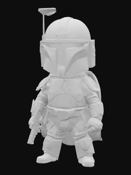 3D model for Chibi style model of Jango Fett