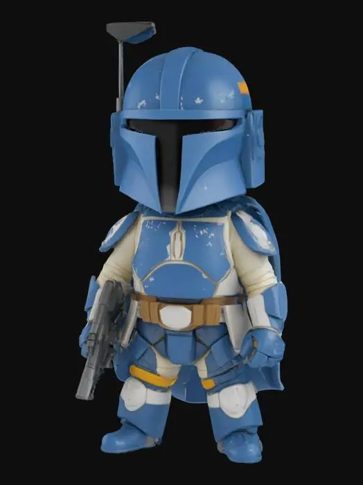 3D model for Chibi style model of Jango Fett