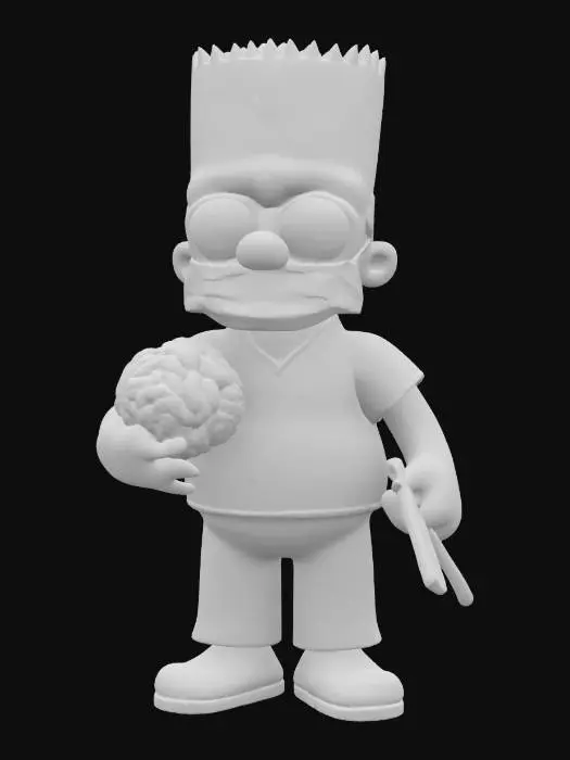 3D model for Bart Simpson brain surgeon